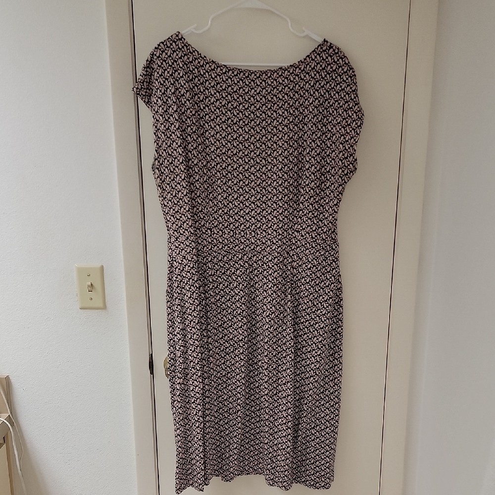 Boden Florrie Navy And Pink Midi Jersey Dress Euc! - Picture 12 of 14